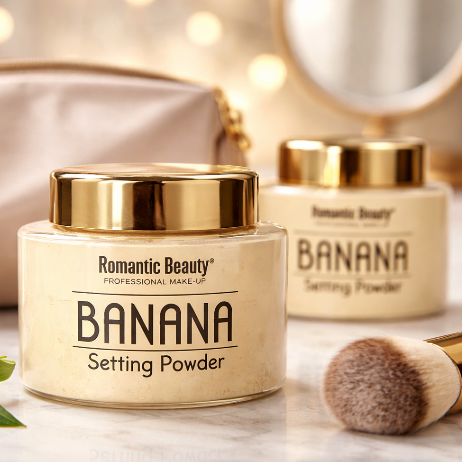 🍌 ROMANTIC BEAUTY - Banana Setting Powder (Polvo Traslúcido)
